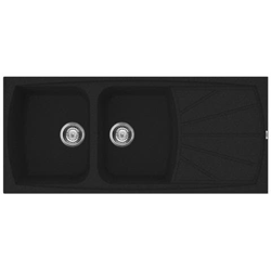 Serie Zen 500 Lavello da incasso 2 Vasche con Gocciolatoio Dimensioni 116 x 50 cm Colore Antracite precio