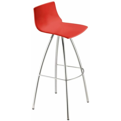 SGABELLI DAY SET DA 2 H. 82 con sedile in TECNOPOLIMERO MADE IN ITALY | Colori Scab Tecnopolimero: Rosso 40