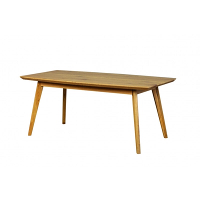 Dmora Tavolo in mdf laminato rovere color naturale, cm 180x90x75