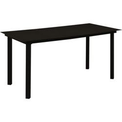 YOUTHUP Tavolo da Giardino Nero 150x80x74 cm in Acciaio e Vetro - Nero en oferta