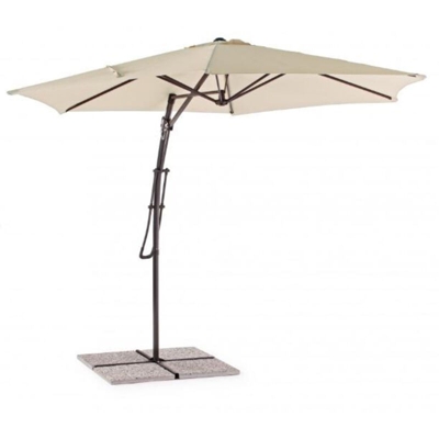 Ombrellone da giardino con braccio diametro 300x h253 cm SORRENTO Antracite/Natural