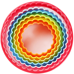 Stampo per biscotti con set di cinque/sei pezzi a forma di cartone animato di plastica alimentare multicolore,Tipo,6 pezzi arrotondati - Tipo,6 pezzi precio