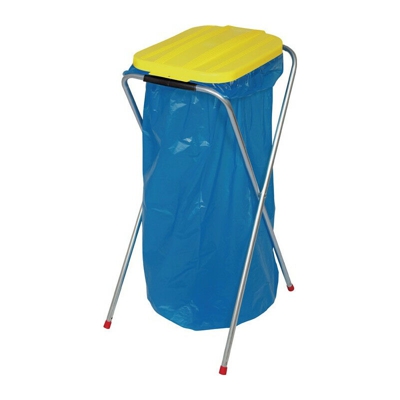 Pattumiera A810xL370xP410mm 70-120l coperchio giallo