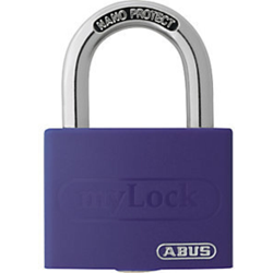 Lucchetto a cilindro T65AL/40 viola Lock-Tag corpo serratura larghezza 43 mm alluminio con chiavi diverse en oferta