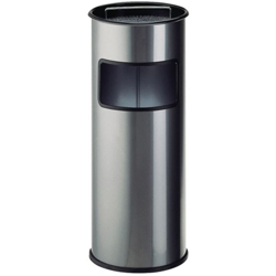 Posacenere combinato Ø320xH730mm new silver lame tonde in acciaio WESCO en oferta