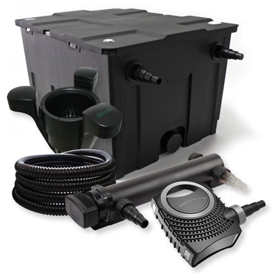 Wiltec - SunSun Set per stagni 60000l 36W UV depuratore per stagni NEO 80W pompa tubo Skimmer