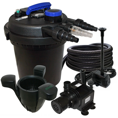 Wiltec - Set filtro bio per stagni 60000l 18W UVC Depuratore per stagni 25m Tubo Pompa