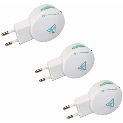 Boxlum - Scacciazanzare elettronico repellente 3 pezzi 230v 10a bianco