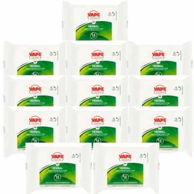 derm herbal antipuntare zanzare 12 confezioni da 15 salviette olio essenziale - Vape