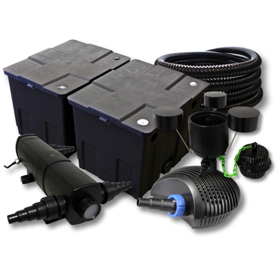 Wiltec - Set SunSun filtro per stagni a 60000l 36W Depuratore 40W ECO Pompa 25m Tubo Skimmer