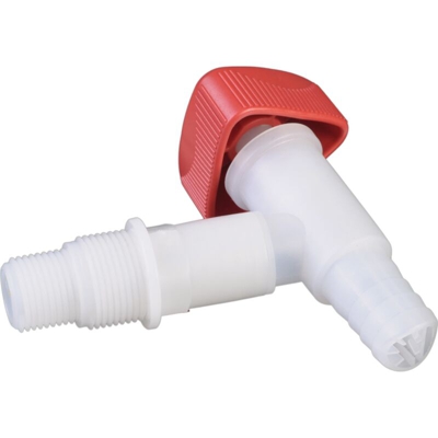 Rubinetto di uscita HDPE / LDPE R 1/2 + R 3/4 pollici HÜNERSDORFF