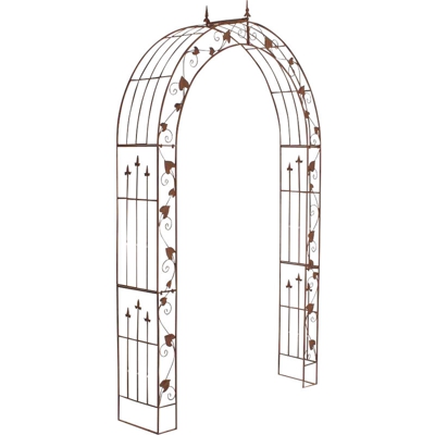 CLP - Arco da Giardino Emma in Metallo Verniciato a Polvere Antico/marrone