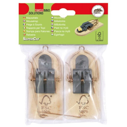 SET 2PZ TRAPPOLA PER TOPI IN LEGNO ACCESSORI CURA CASA GIARDINO - Swissinno precio
