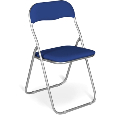 Dmora Sedia pieghevole, colore blu, Misure 43 x 47 x 78 cm