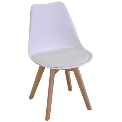 Sedia plastica tulipano bianco