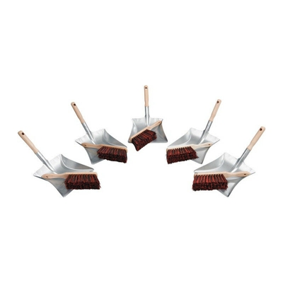 Set paletta con manico in legno 5xSpazzola a mano Arenga / Elaston 5xPaletta SOREX