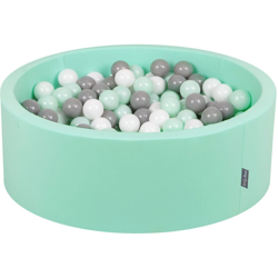 90X30cm/200 Palline ? 7CM Piscina Di Palline Colorate Per Bambini Tondo Fabbricato In EU, Menta:Bianco/Grigio/Menta - menta:bianco/grigio/menta precio