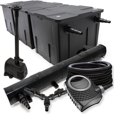 Wiltec - Set SunSun per filtro per stagni fino a 90.000l 72W Depuratore 70W Pompa 25m Tubo Fontana