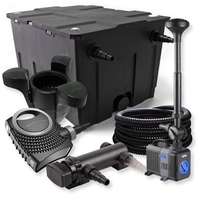 Wiltec - SunSun Set per stagni 60000l 18W depuratore per stagni NEO7000 tubo fontana Skimmer