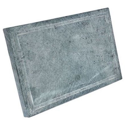 pietra naturale ollare di ricambio cm 20x30 per bistecchiera spessore 2 cm lavica barbecue griglia Grigio 20x30 cm - Koem