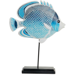Statua Decorativa Metallo Resina Pesce (27 x 8 x 34 cm) - Dkd Home Decor en oferta