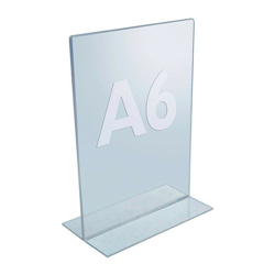 Espositore da tavolo DIN A6 acrilico trasparente, autoportante precio
