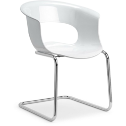 Poltrona Miss B Set da 2 antishock oscillante policarbonato - Made in Italy | Colori Scab Policarbonato: Bianco 310 en oferta