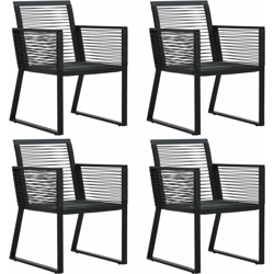 YOUTHUP Sedie da Giardino 4 pz in Corda in Rattan Nero - Nero en oferta
