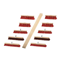 Set Scopa Outdoor 8Elaston 2Elaston/Arenga L.400/500/600mm con 10 manici L.1400mm características