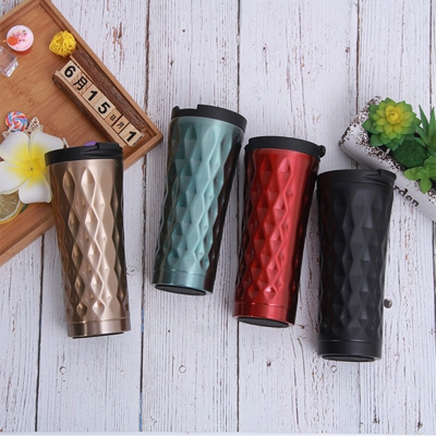 304 In Acciaio Inox 500ml Portatile Doppio Strato Tazza Auto Caffe Isolata Thermos Tazza di Vuoto Affari Te Ufficio Boccetta All'aperto