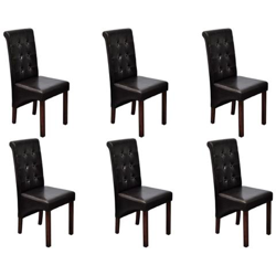 6 Pz Sedie Per Sala Da Pranzo Marroni precio