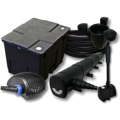 Wiltec - Set per il filtro 12000l 72W Depuratore per stagni CTF ECO 20W Pompa 25m Tubo Skimmer SK40 Fontana