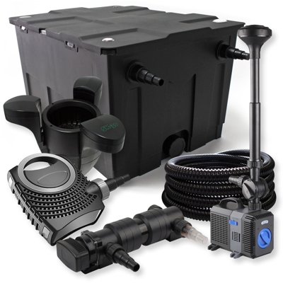 Wiltec - SunSun Set per stagni 60000l 18W depuratore per stagni NEO7000 tubo fontana Skimmer