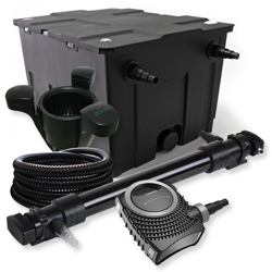 SunSun Set per stagni 60000l 72W UV depuratore per stagni NEO 80W pompa tubo Skimmer en oferta