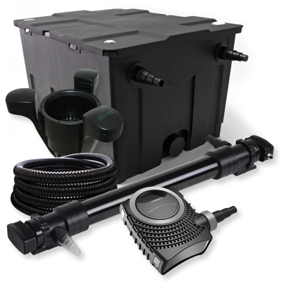 SunSun Set per stagni 60000l 72W UV depuratore per stagni NEO 80W pompa tubo Skimmer