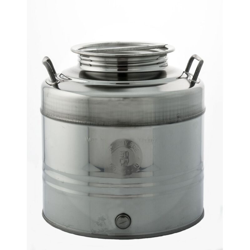 FUSTO IN ACCIAIO INOX LT.30 PER OLIO CONTENITORE BIDONE - Belvivere en oferta