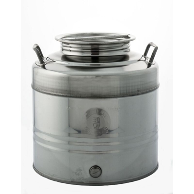 FUSTO IN ACCIAIO INOX LT.30 PER OLIO CONTENITORE BIDONE - Belvivere