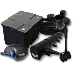 Wiltec - Set per il filtro 12000l 72W Depuratore per stagni CTF ECO 40W Pompa 25m Tubo Skimmer SK30 Fontana en oferta