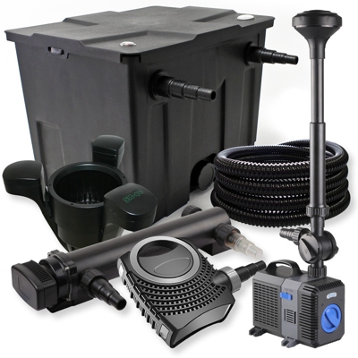 Wiltec - SunSun 1-CameraSet per il filtro 12000l 36W UVC Depuratore per stagni NEO8000 Pompa Fontana Skimmer