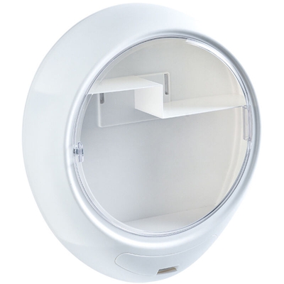 Organizzatore cosmetico senza perforazione con coperchio impermeabile Vetrine cosmetiche a parete di grande capacita Scatola portaoggetti adesiva per