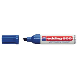 Pennarello indelebile 500 linee blu punta a scalpello 2-7mm EDDING (Per 10) en oferta