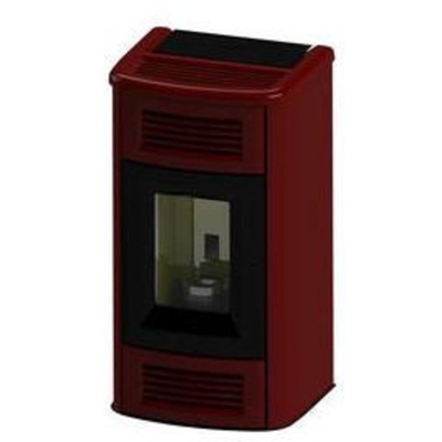 Stufa a pellet canalizzabile Beauty13 AnselmoCola Kw 14,1 vari colori - Rosso