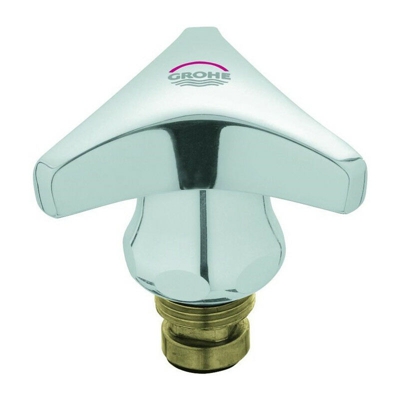 Testa della valvola DN 10, maniglia Trecorn, marcatura GROHE blu cromo VPE10 (confezione da 10)