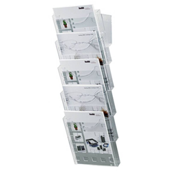 Portadepliant da parete 5 scomparti DIN A4 plastica trasparente precio