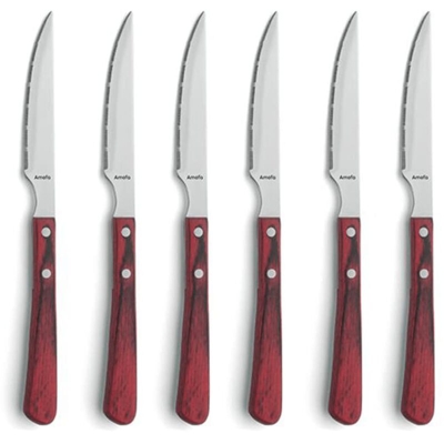 Amefa Coltelli da Bistecca Brasero 6 pz - Argento
