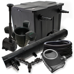 Set filtro per stagni a 12000l 72W Depuratore 70W Pompa 25m Tubo Skimmer SK40 Fontana precio
