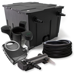 Wiltec - Set di filtri a 1 camera SunSun 60000 l 18W UVC Depuratore per stagni NEO8000 70W Pompa Tubo Skimmer precio