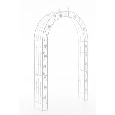 CLP - Arco da Giardino Emma in Metallo Verniciato a Polvere Bianco