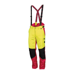Pantaloni per protezione forestale taglia 48 giallo fluo / rosso características