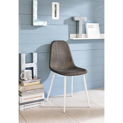 Stones - Sedia Martina set da 4 in similcuoio marrone